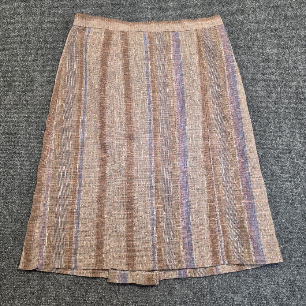 Vintage C.E. Stanton 80s 90s Wool Lined Pencil Skirt Women 12 Preppy Made In USA